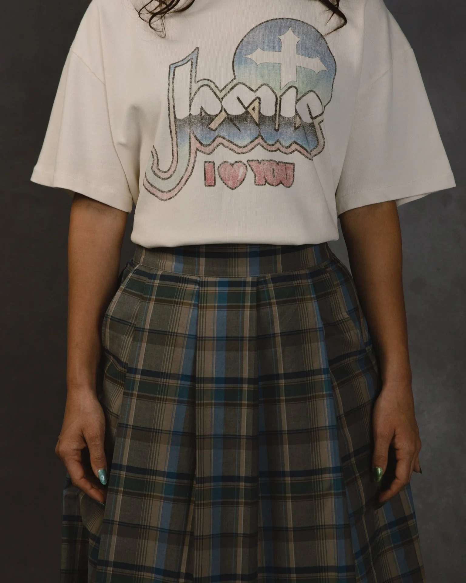 "ESTHER" OVERSIZED PLAID SKIRT - Image 3