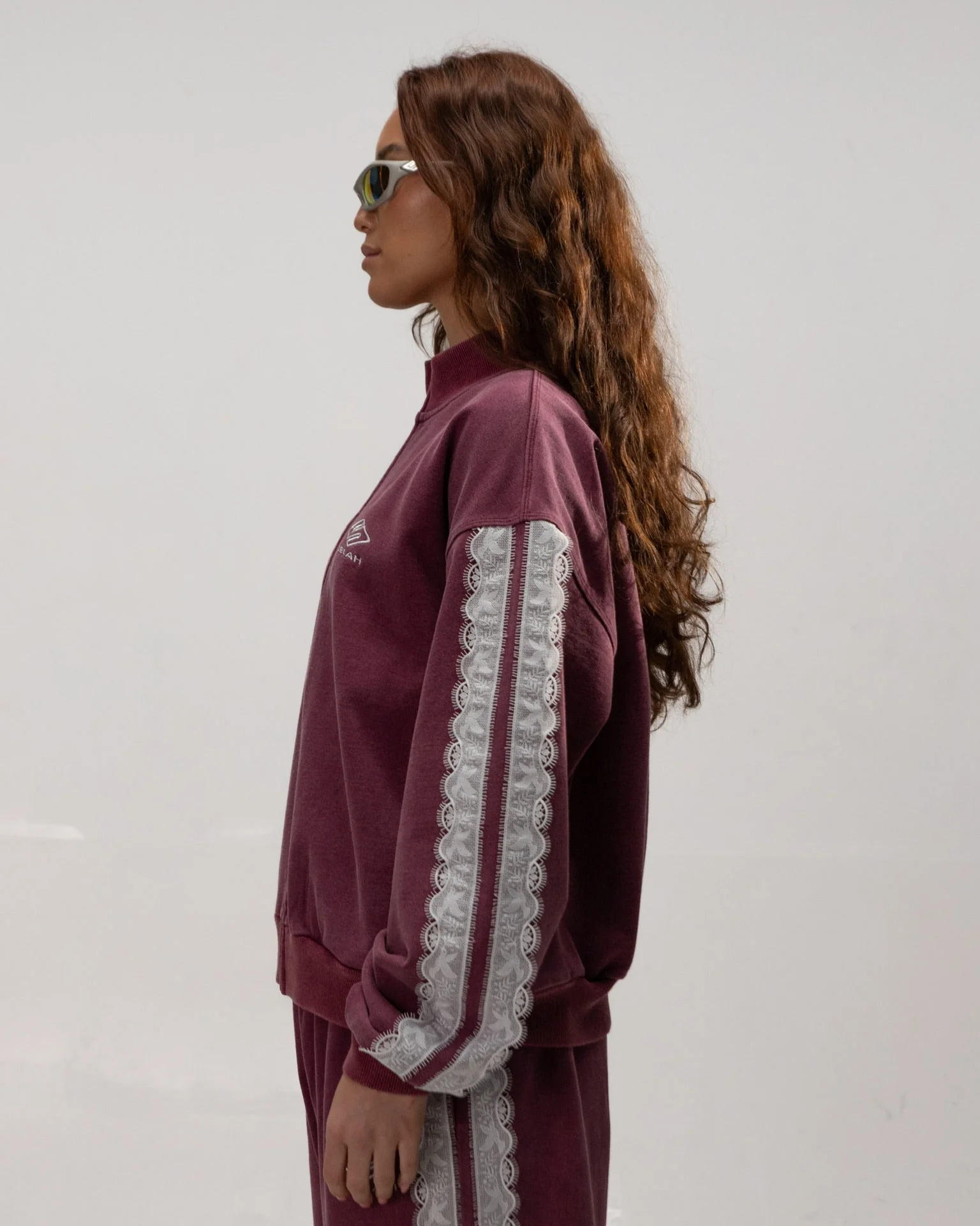 "COLUMBA" LACE STRIPED TRACKJACKET - Image 5