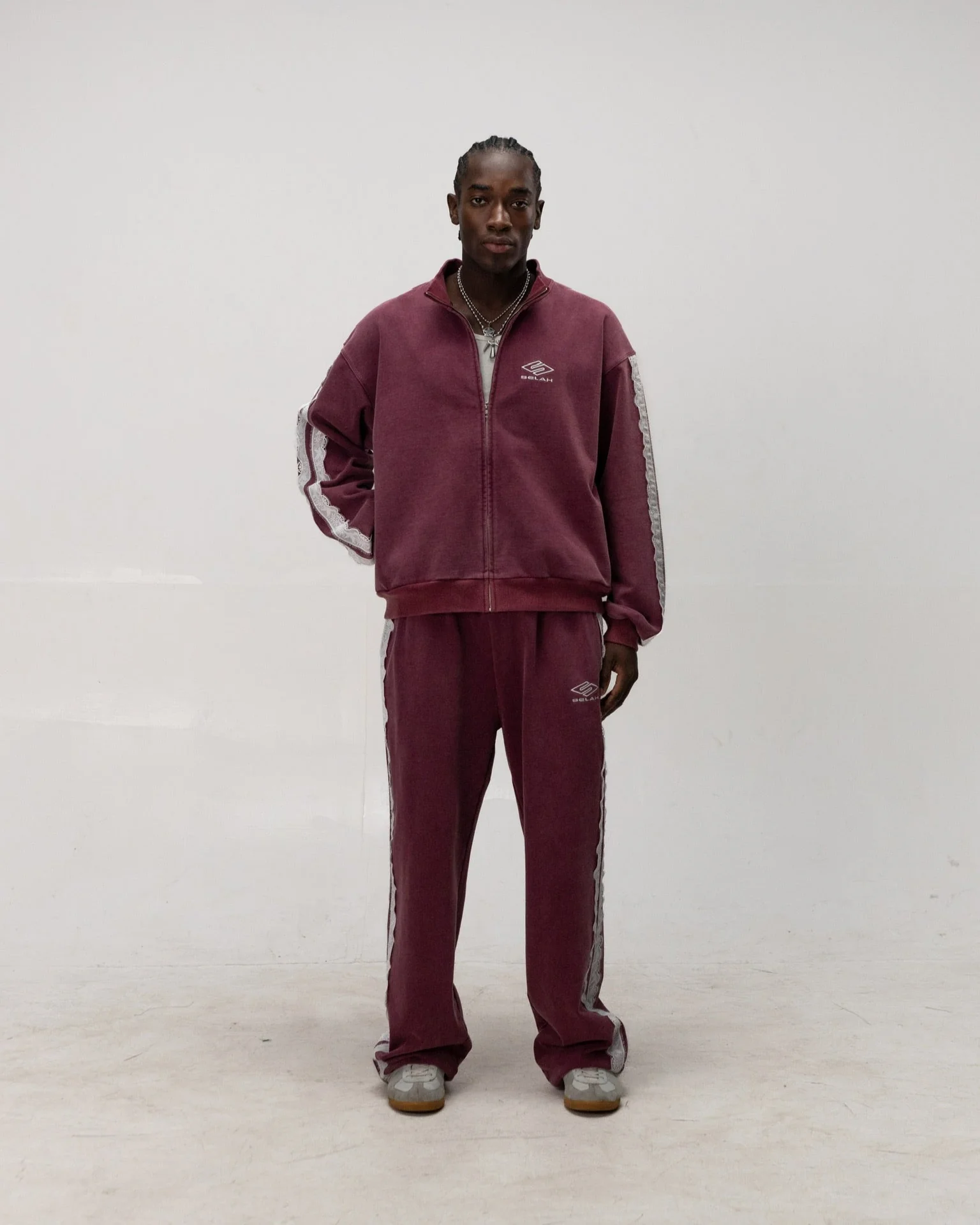 "COLUMBA" LACE STRIPED TRACKJACKET - Image 7
