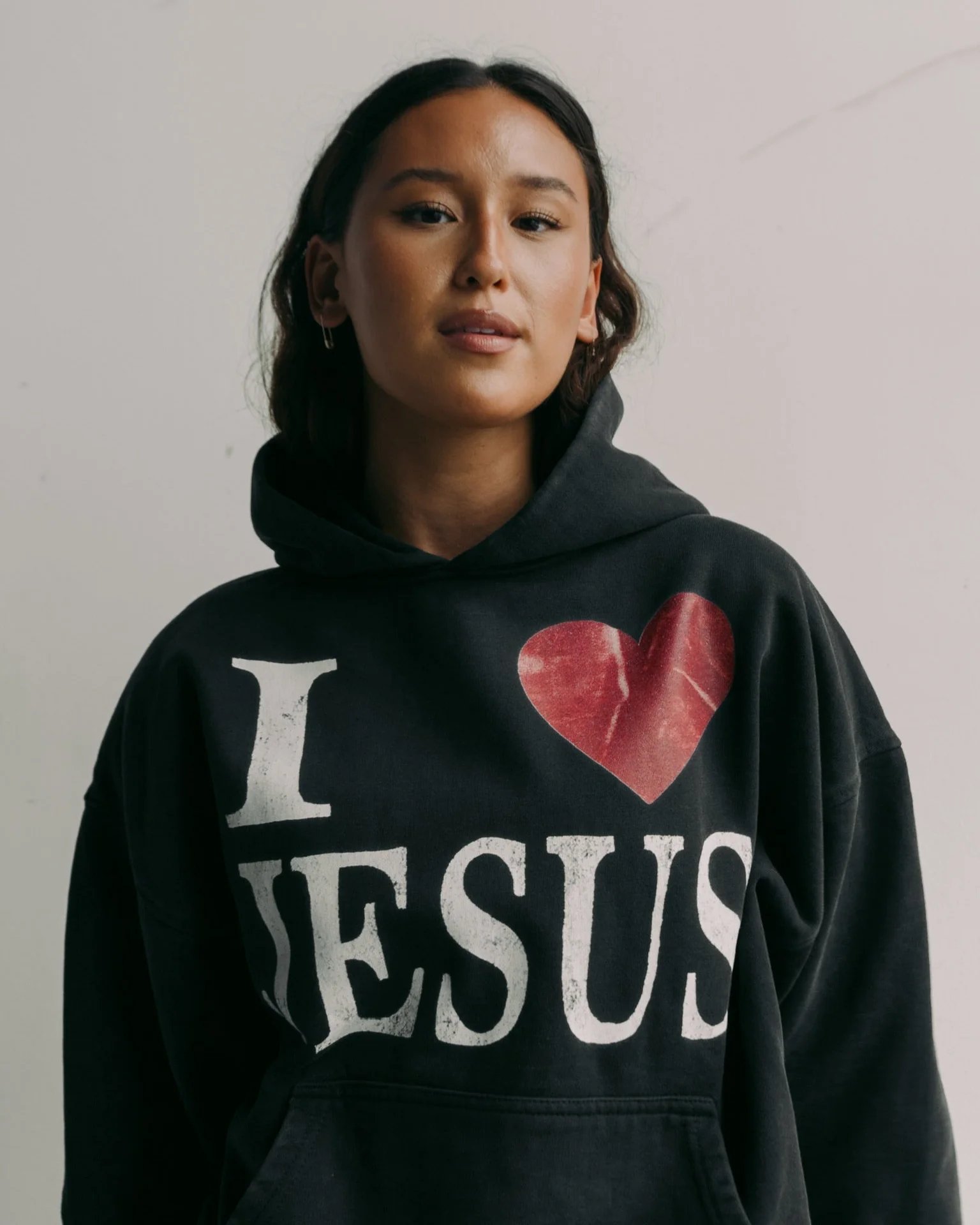 "I LOVE JESUS" SUN-FADED HOODIE - Image 3