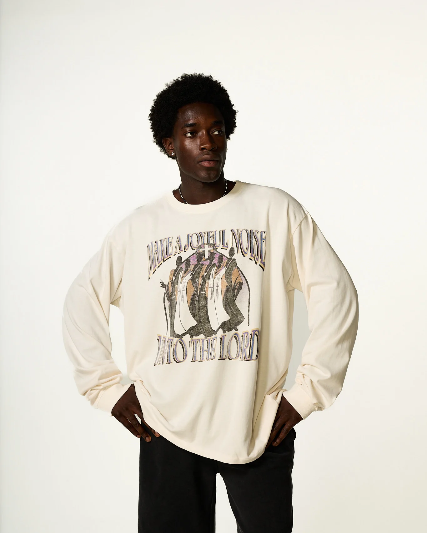 "JOYFUL NOISE" LONG SLEEVE TEE - Image 4