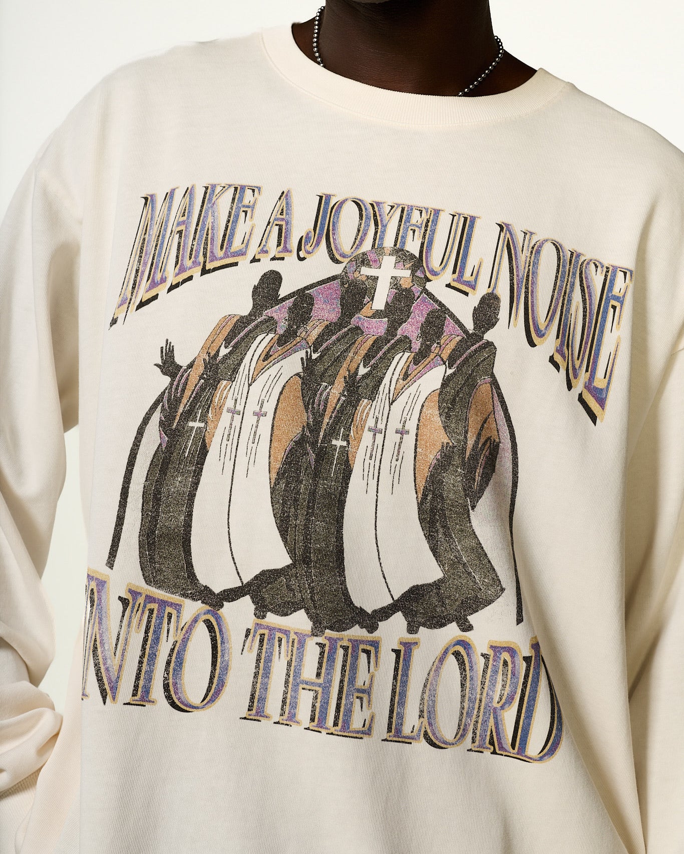 "JOYFUL NOISE" LONG SLEEVE TEE - Image 5