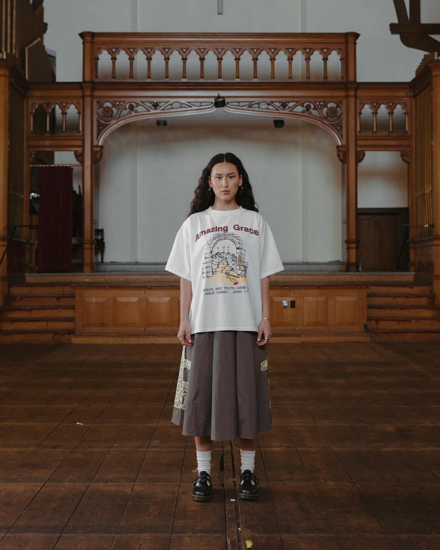 "RUTH" OVERSIZED PLAID SKIRT - Image 2