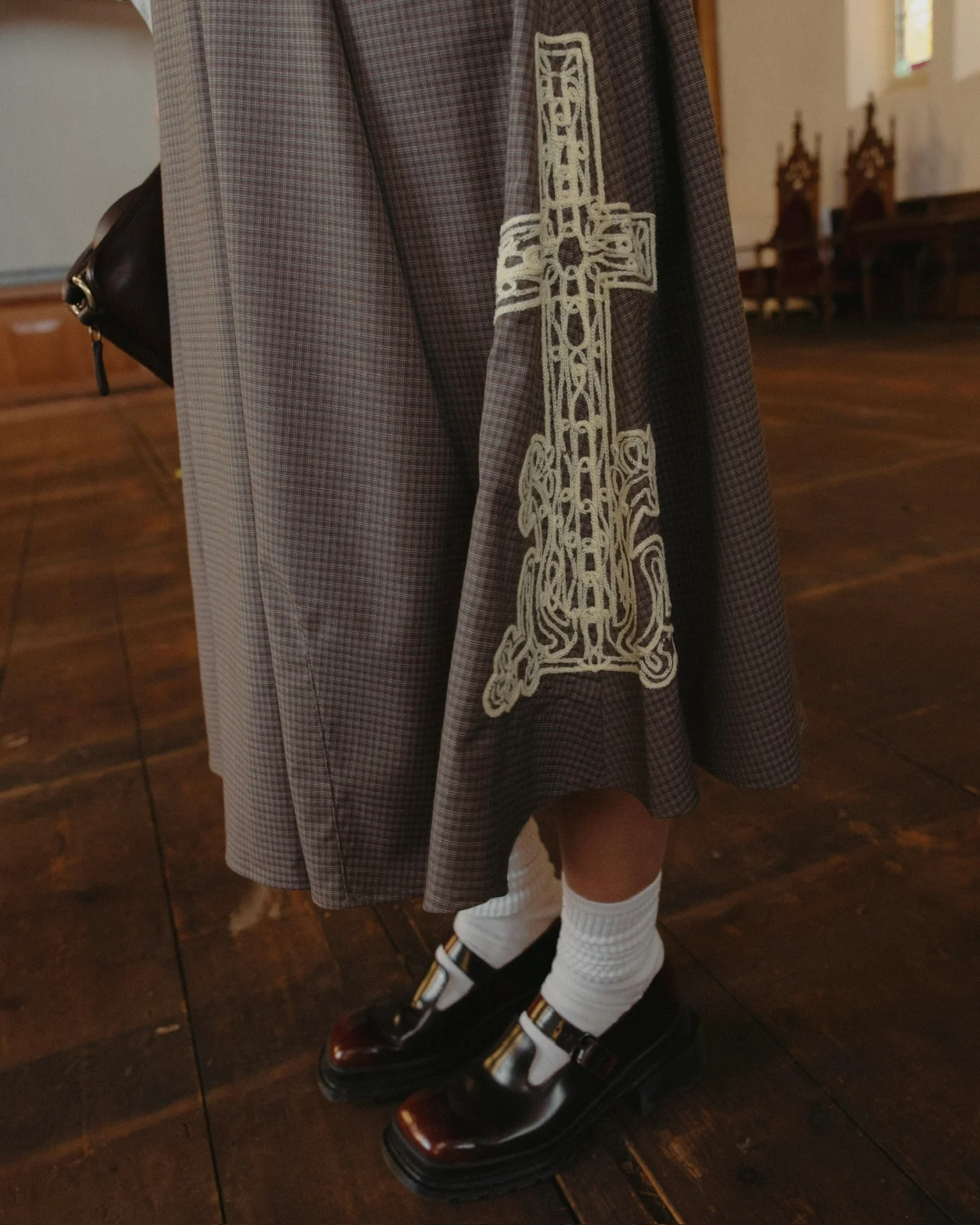 "RUTH" OVERSIZED PLAID SKIRT - Image 3